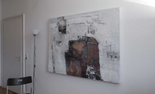 Korpus, in Weiß, 2010, 120 x 150 cm, in Privatbesitz