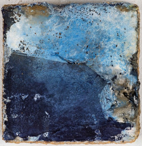 Quadrat, hell- und dunkelblau, 2019, 20 cm x 20 cm